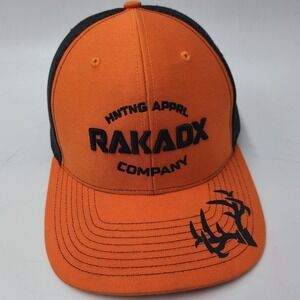 RakAdx Hat Snapback Trucker Mesh Orange Black Rack‎ Addicts Outdoors Hunt Deer